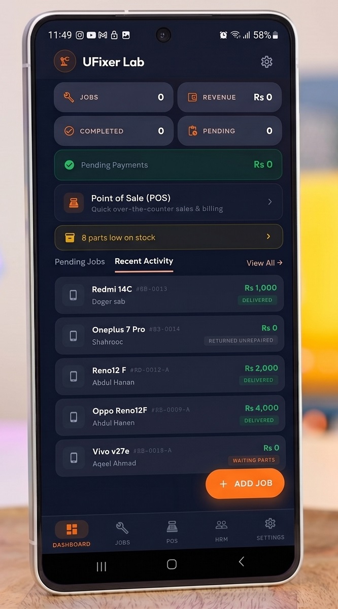 RepairBooks App Interface